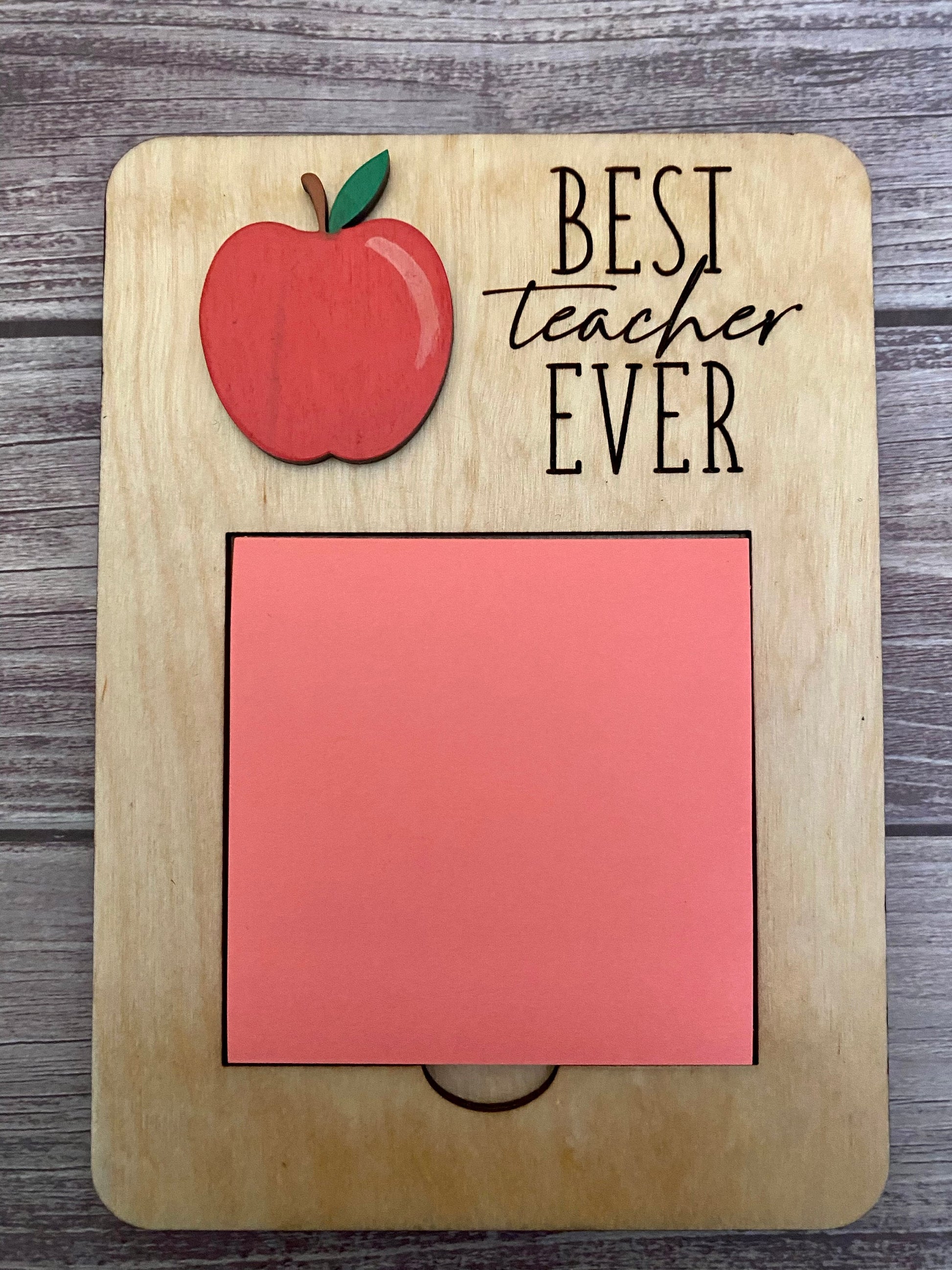 Teacher Sticky Note Holder, Best Teacher Ever, Teacher of the Year, End of School Year Teacher Gift, Christmas Gift, Teacher Appreciation