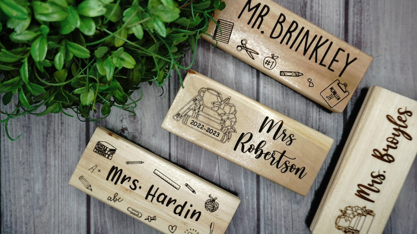 Personalized Laser Cut White Board Erasers