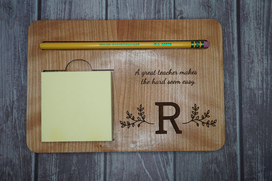 Personalized Laser Cut and Engraved Desk Tray