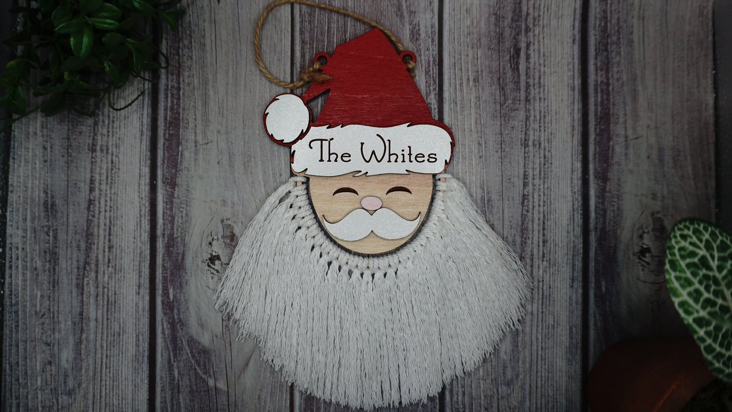 Santa's Beard Laser Cut Macrame Ornament