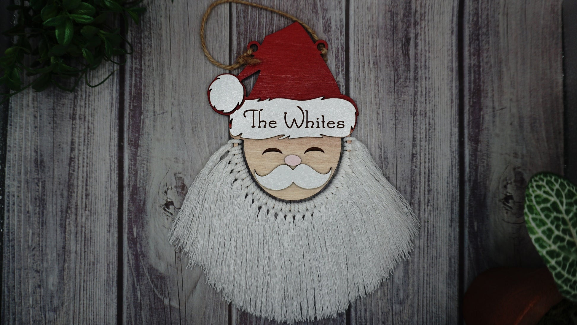 Santa's Beard Laser Cut Macrame Ornament