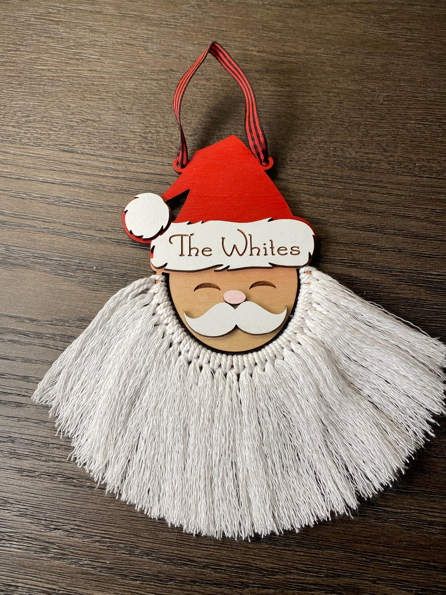 Santa's Beard Laser Cut Macrame Ornament