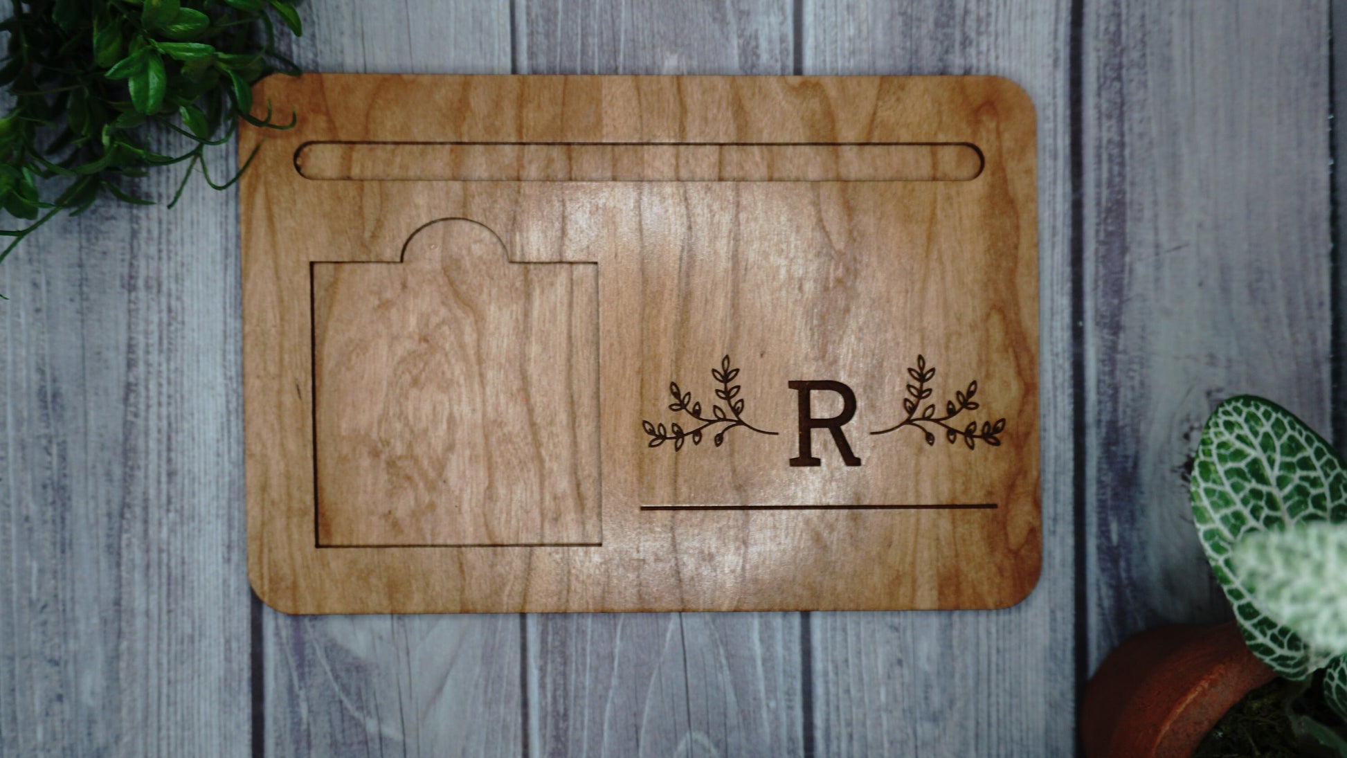 Personalized Laser Cut and Engraved Desk Tray