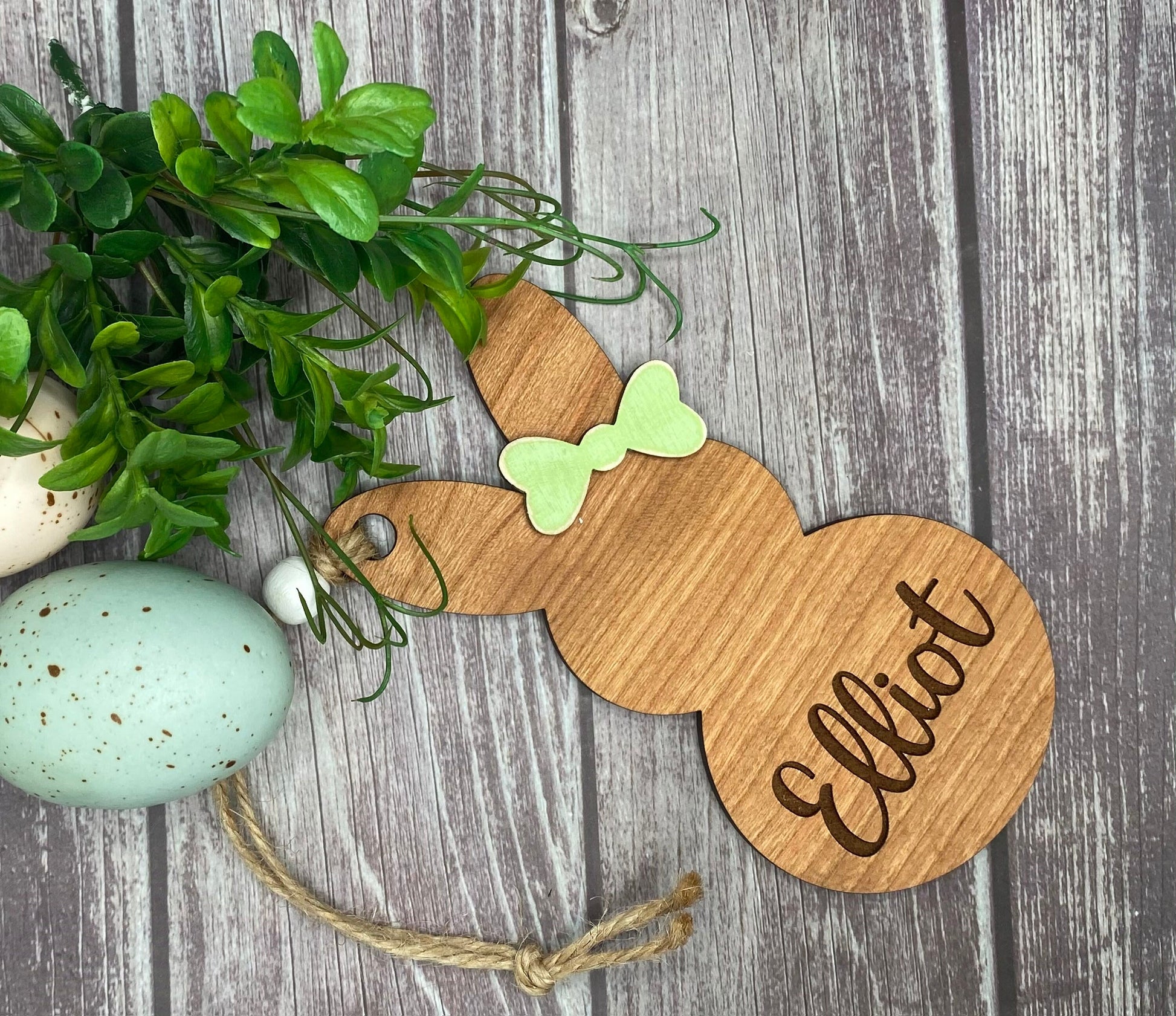 Personalized Easter Bunny Basket Tags