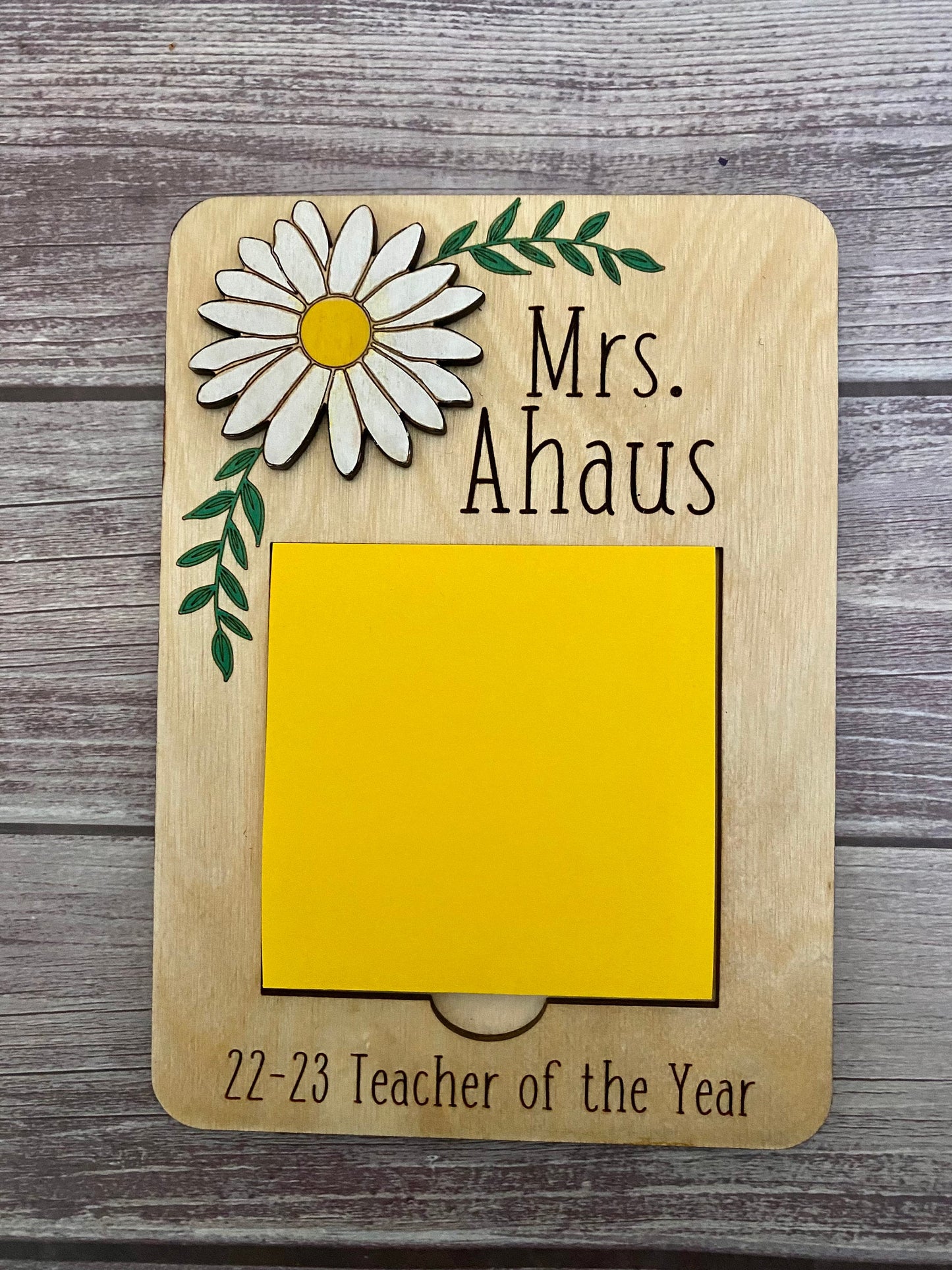 Teacher Sticky Note Holder, Best Teacher Ever, Teacher of the Year, End of School Year Teacher Gift, Christmas Gift, Teacher Appreciation